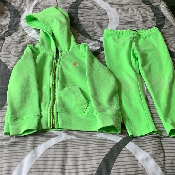 green polo sweatsuit